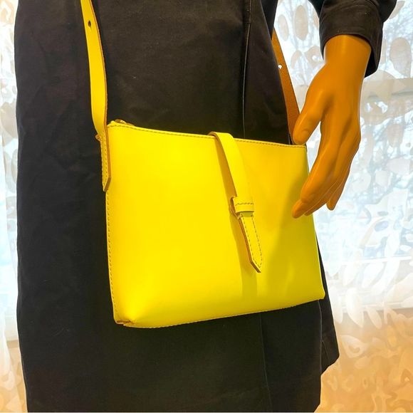 J. Crew Bags Jcrew Parker Fluorescent Neon Yellow Cross Body Bag